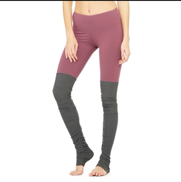 ALO Yoga Pants & Jumpsuits Alo Yoga Goddess Ribbed Leggings Mauve